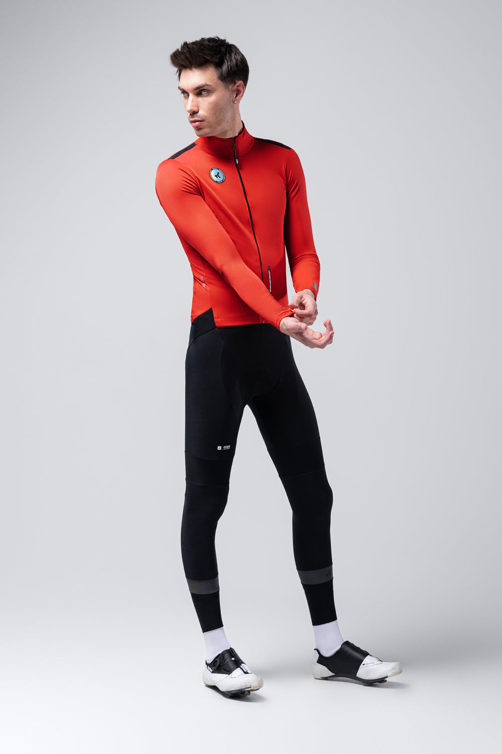 Chaqueta Gobik Envy 2.0 en Flame, vista frontal sobre modelo #Color_Flame