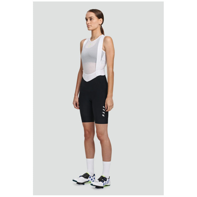 Culotte Corto Mujer Maap Team Bib Evo en Negro, modelo, vista frontal #Color_Negro