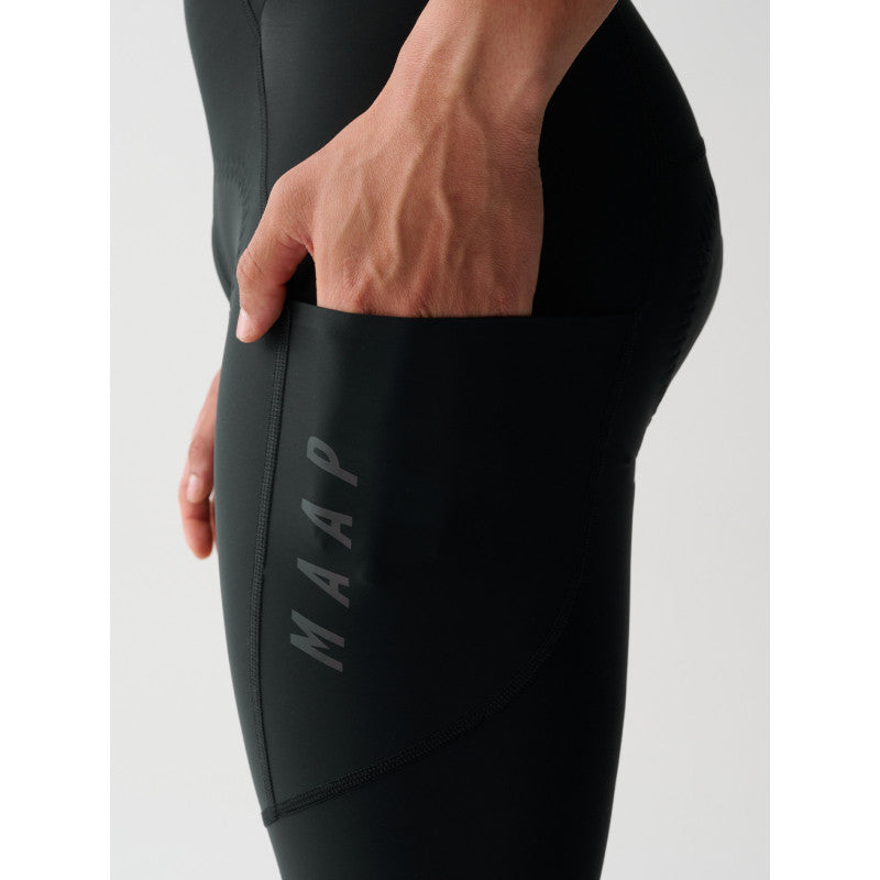 Culotte Largo Maap Team Bib Evo Cargo Tights en Black, detalle lateral #Color_Black