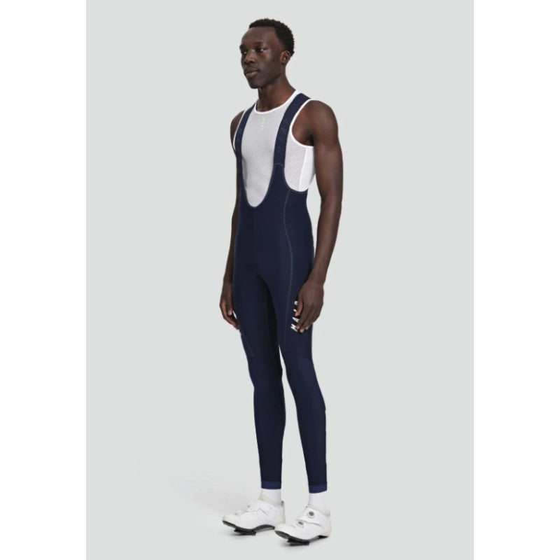 Culotte Largo Maap Team Evo Thermal Bib Tight en Azul Marino, modelo, vista frontal #Color_Azul Marino