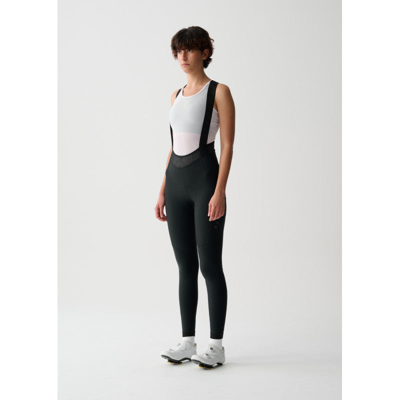 Culotte Largo Mujer Maap Team Bib Evo Cargo Tights en Black, modelo, vista frontal #Color_Black