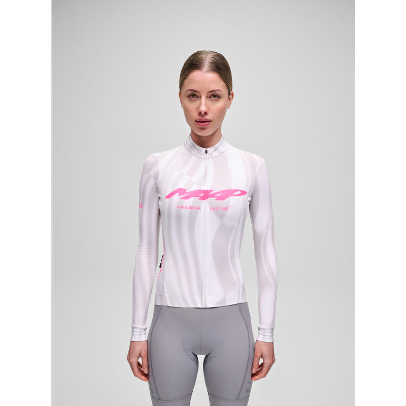 Maillot Largo Maap Halo Team Thermal LS Jersey Mujer · Vista 1 #Color_Halo Static Grey