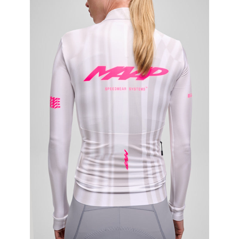 Maillot Largo Maap Halo Team Thermal LS Jersey Mujer · Vista 2 #Color_Halo Static Grey