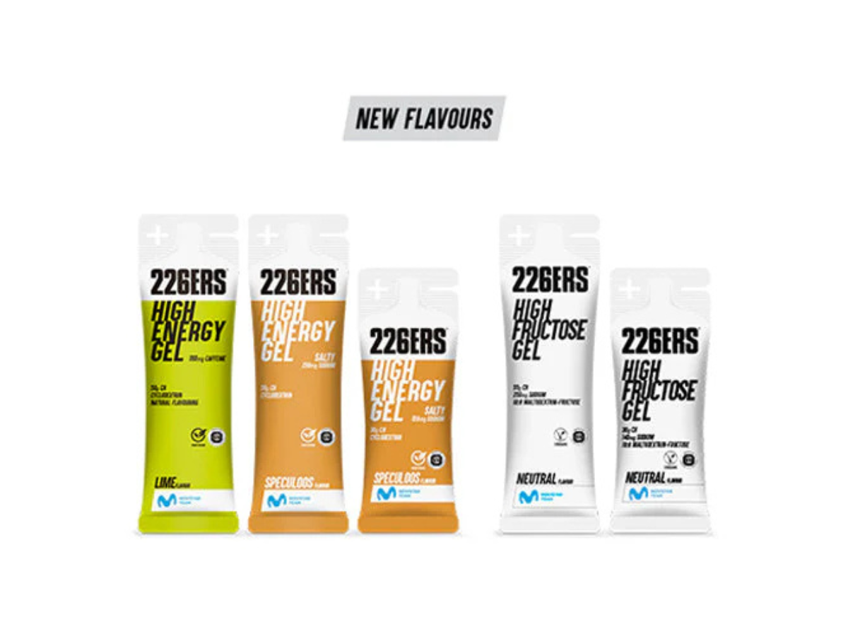 Nuevos sabores 226ERS High Energy y High Fructose Gel