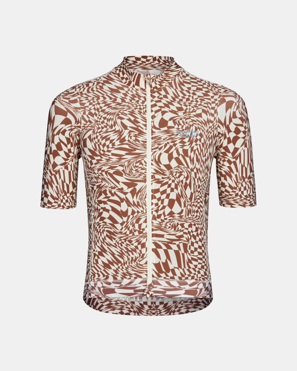 Maillot Corto Pas Normal Studios Essential en Check Brick, producto plano sobre fondo #Color_Check Brick