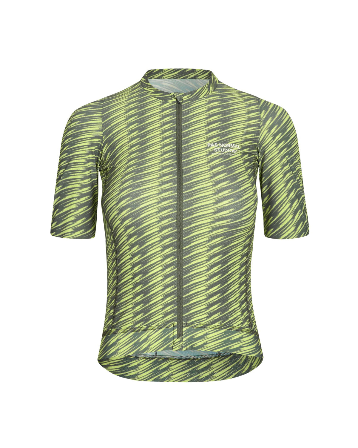 Maillot Mujer Pas Normal Studios Solitude en Dark Moss / Lime Green, vista frontal #Color_Dark Moss / Lime Green