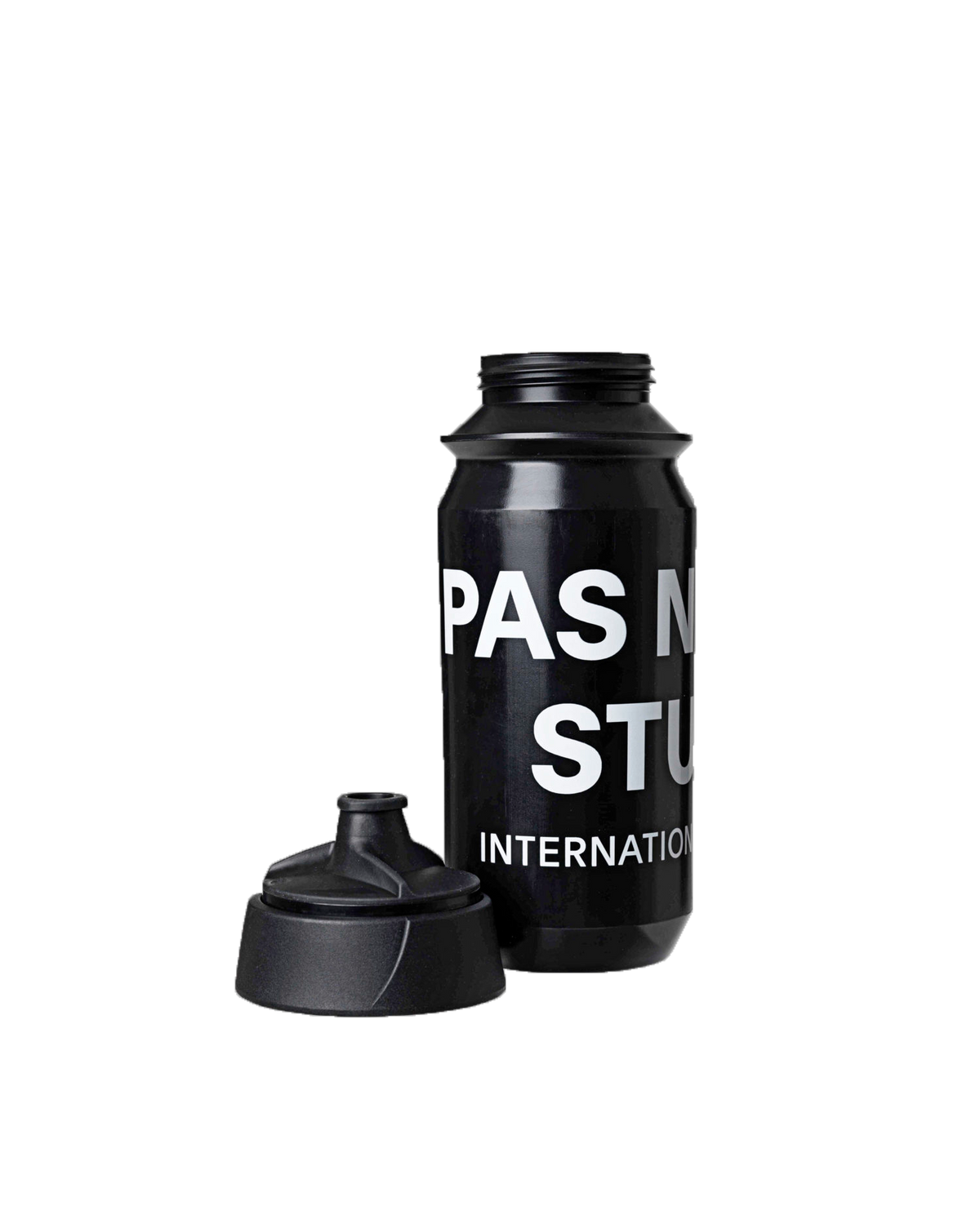 Black Essential Logo Bidon bottle with removable cap #Color_Black