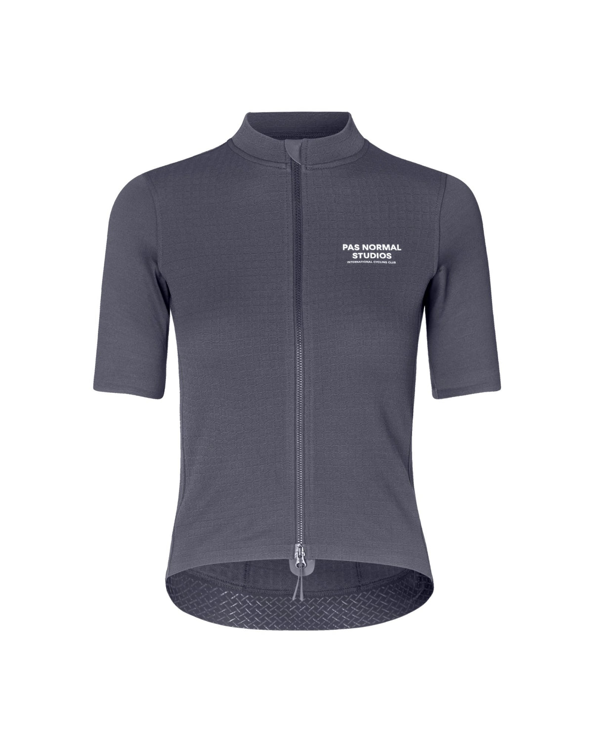 Maillot corto de mujer Pas Normal Studios Escapism Wool en Steel, vista frontal #Color_Steel