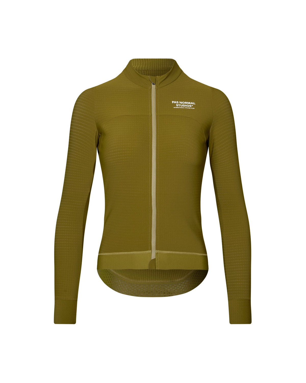 Maillot largo mujer Pas Normal Studios Essential en Khaki Green, bodegón frontal #Color_Khaki Green