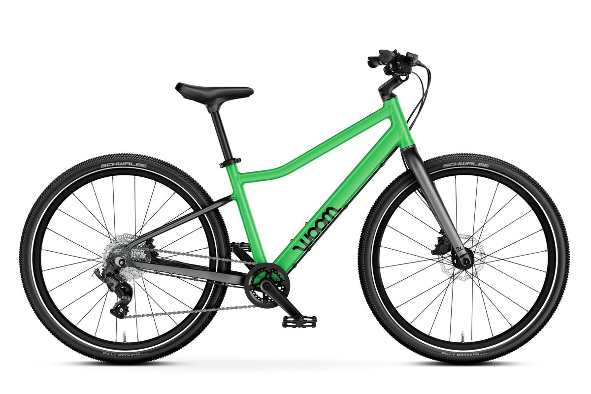 Bicicleta infantil woom EXPLORE 5 en Verde jungla, lateral #Color_Verde jungla