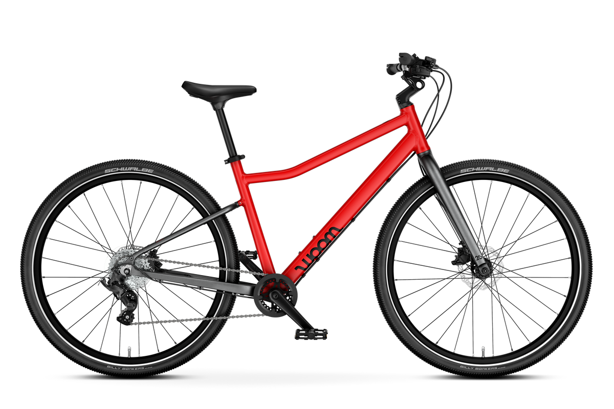 Bicicleta infantil woom EXPLORE 6 en Rojo, lateral #Color_Rojo