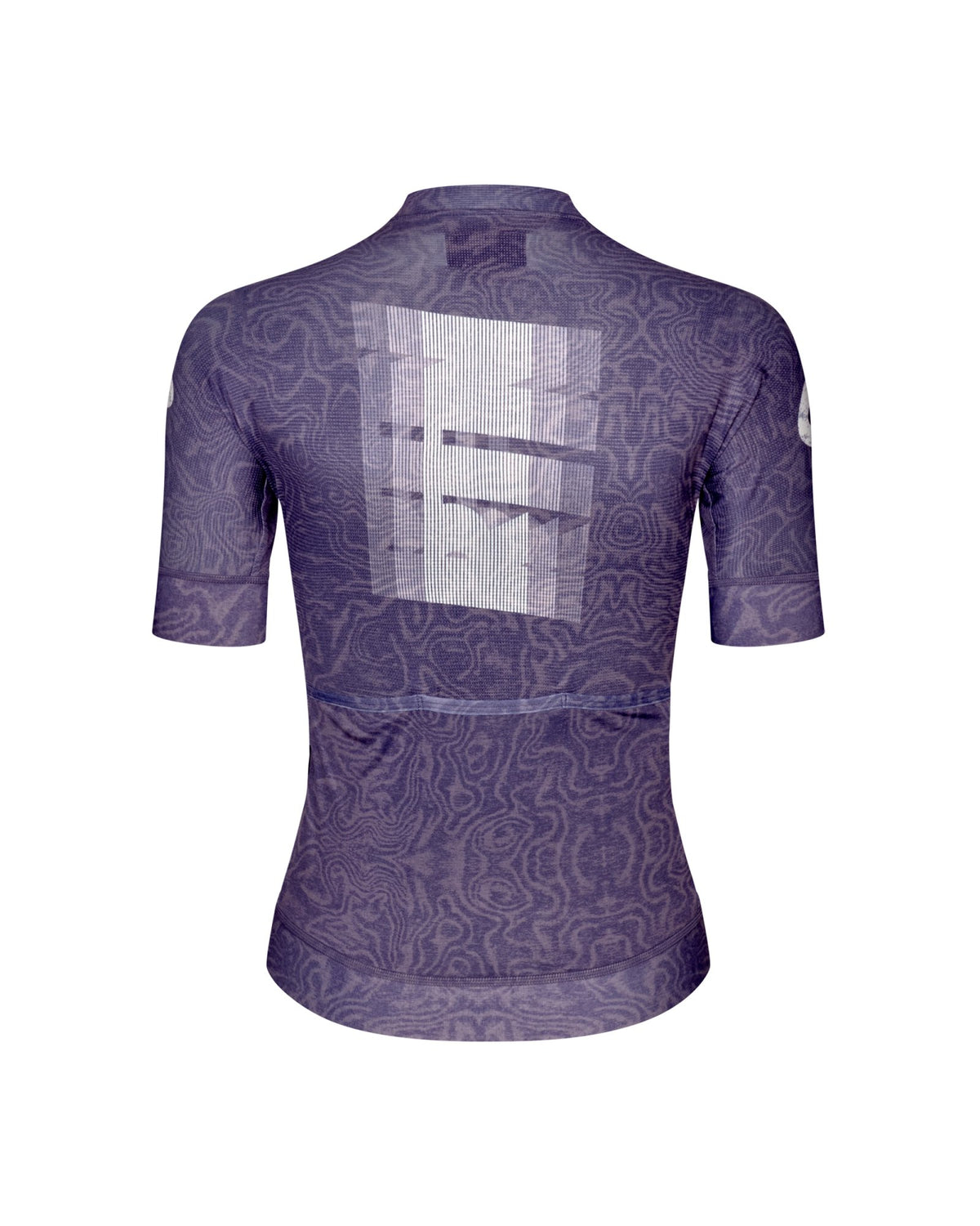 Maillot Corto Mujer Pas Normal Studios Mechanism Logo en AOP RTN Dark Purple, bodegón trasero #Color_AOP RTN Dark Purple