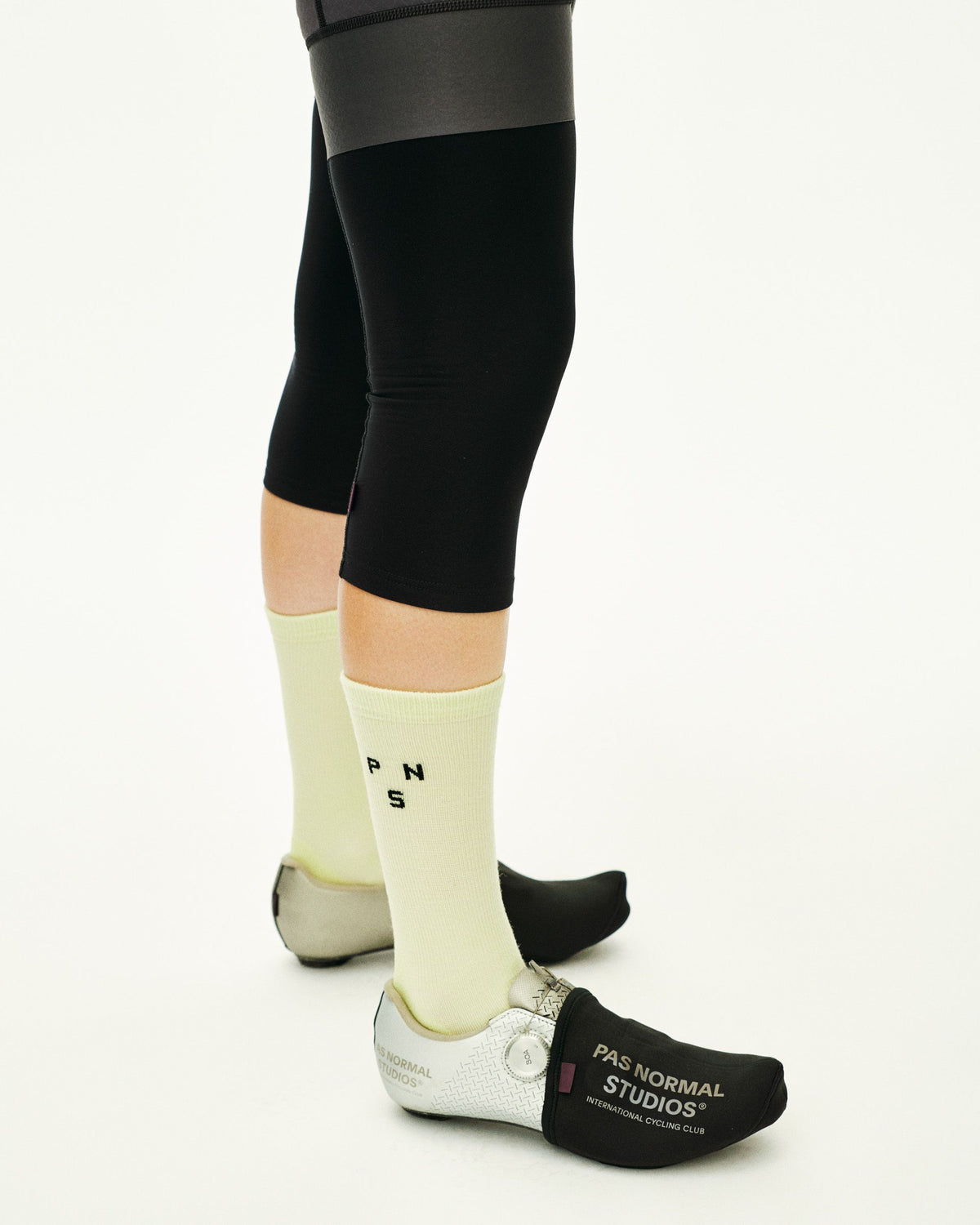 Thermal Wool Socks Dusty Lime en uso #Color_Dusty Lime