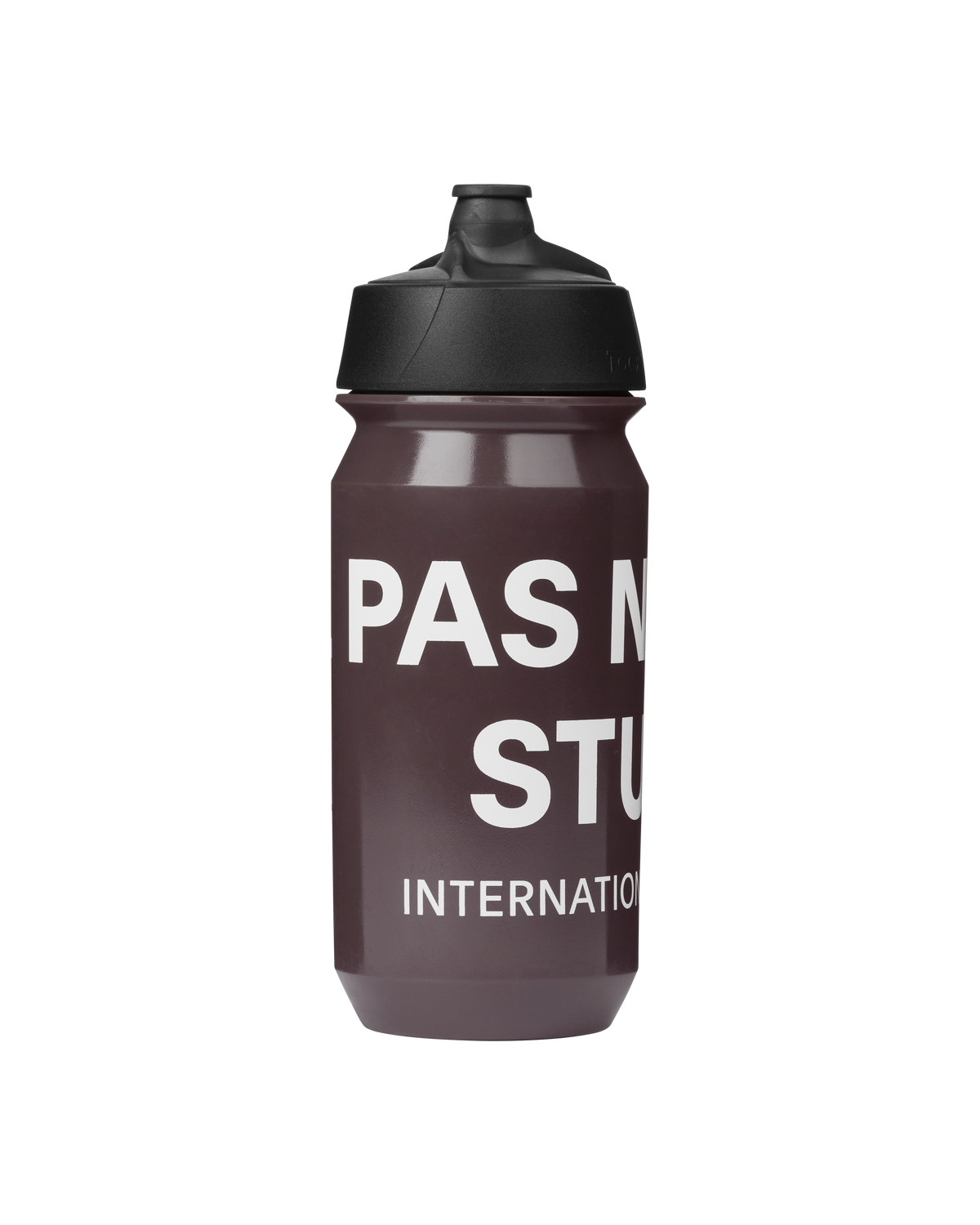 Light Brown Essential Logo cycling bottle with black cap and white graphics #Color_Light Brown