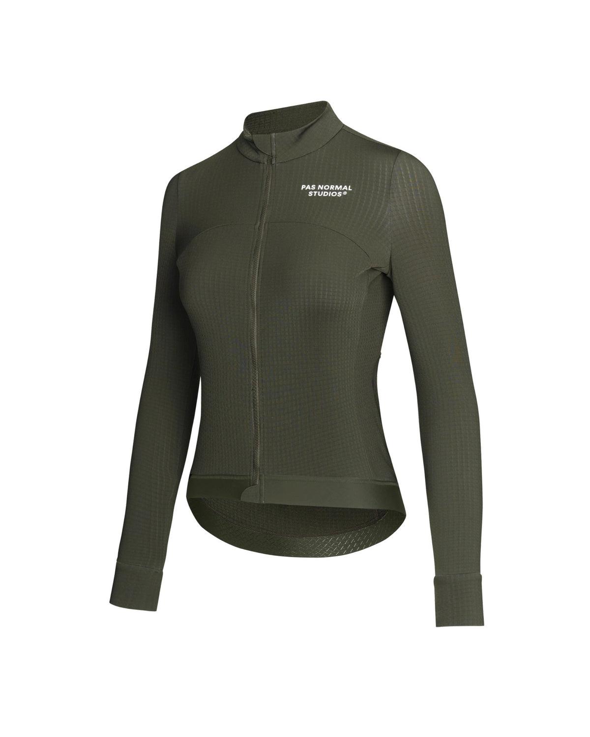 Maillot largo mujer Pas Normal Studios Essential en Olive, bodegón frontal alternativo #Color_Olive