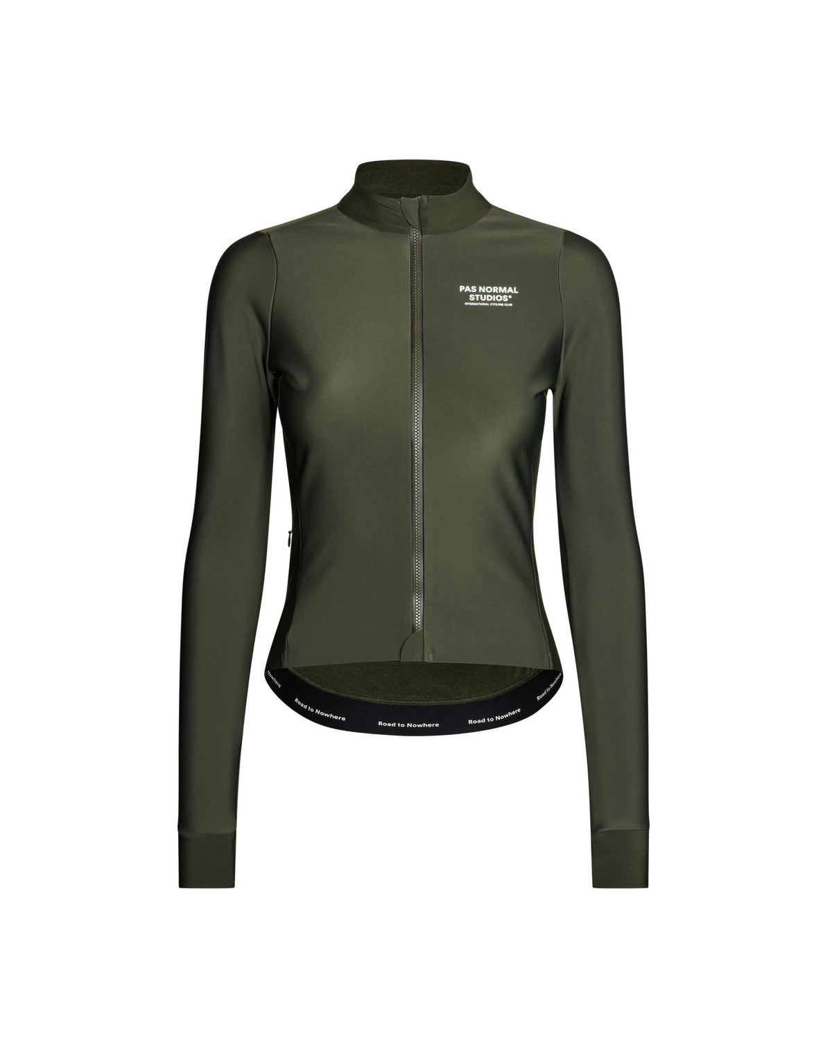 Maillot Mujer Pas Normal Studios Mechanism Thermal en Dark Olive, vista frontal #Color_Dark Olive