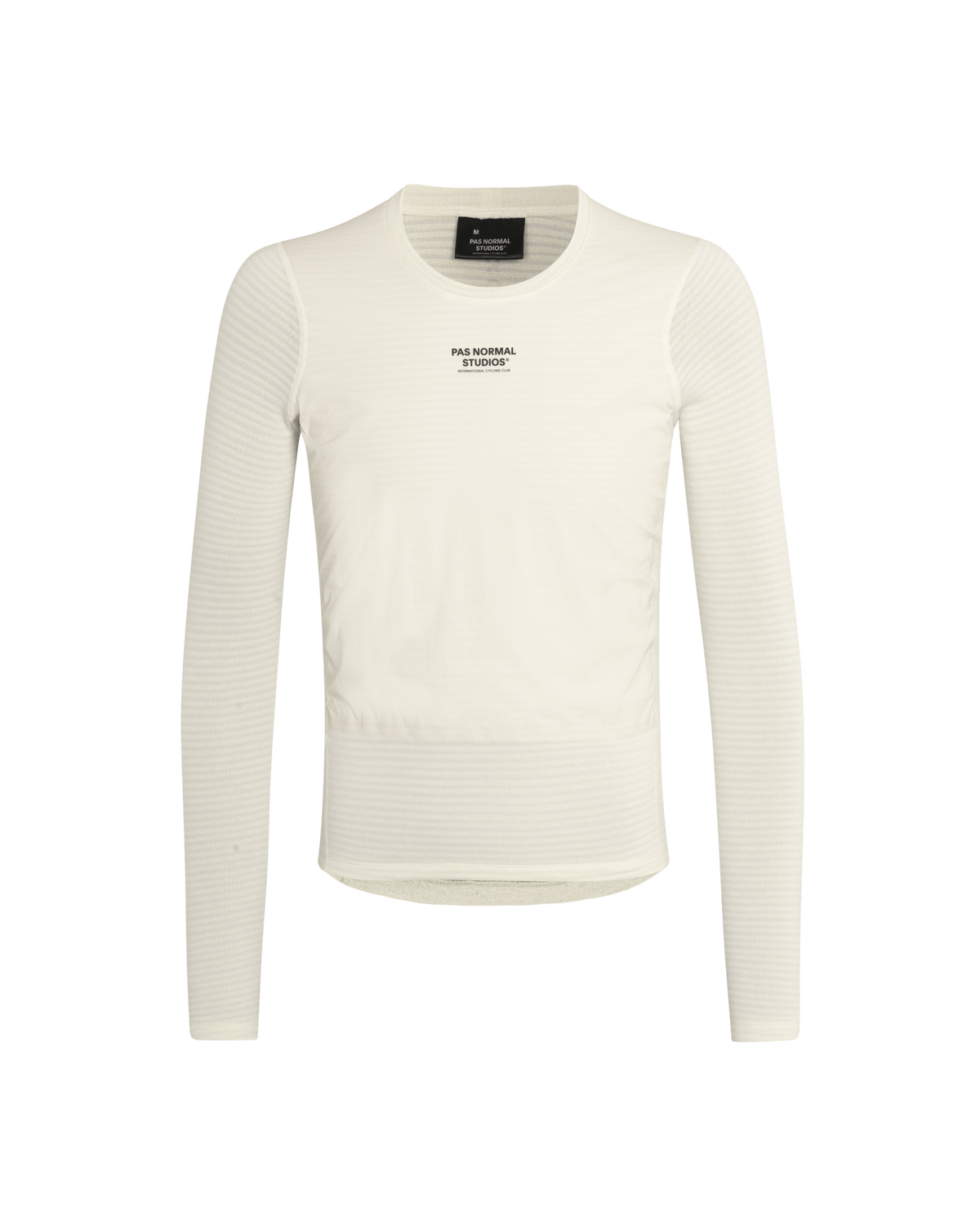Off White Thermal Windproof base layer, front view with chest logo #Color_Off White