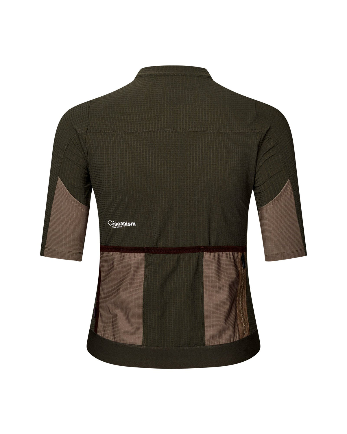 Maillot corto de mujer Pas Normal Studios Escapism en Dark Olive, vista trasera #Color_Dark Olive
