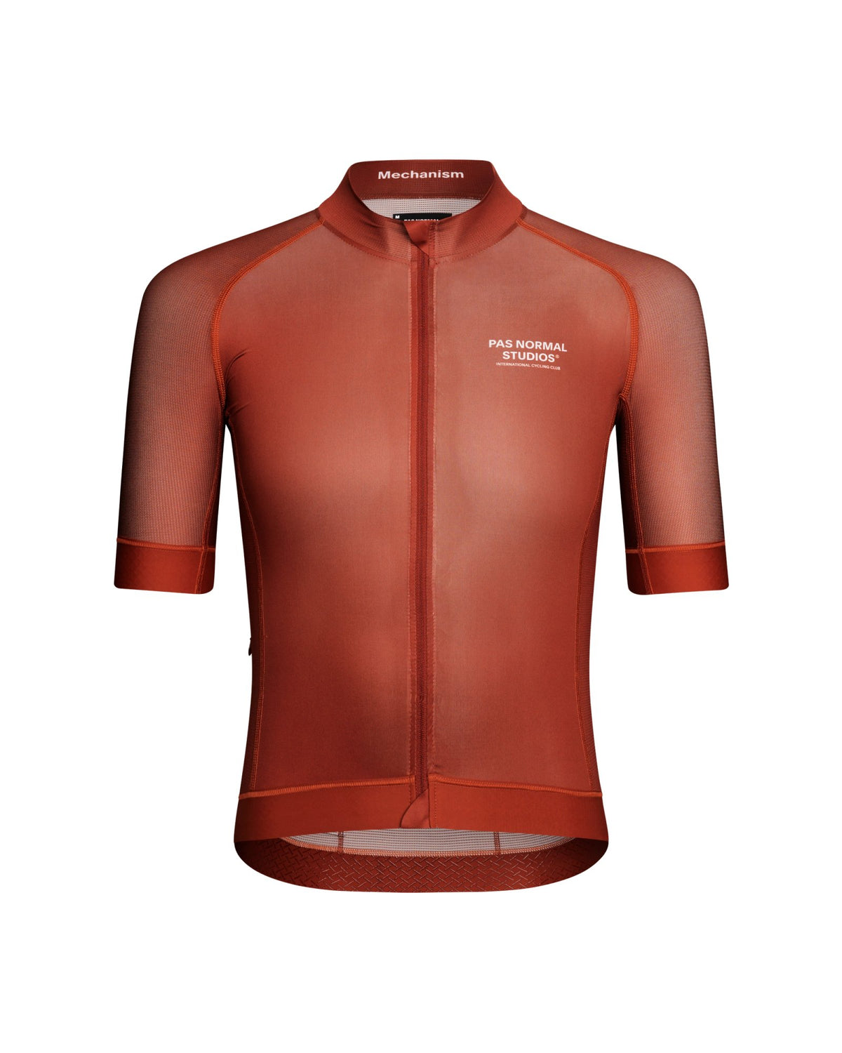 Maillot Corto Pas Normal Studios Mechanism en Brick, producto plano sobre fondo #Color_Brick