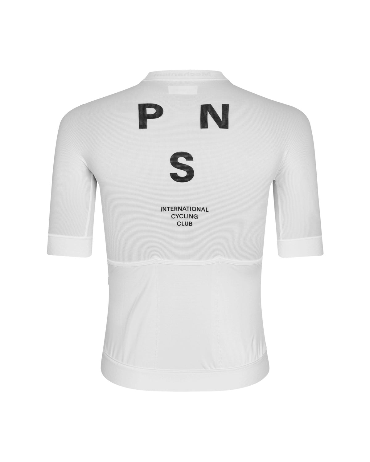 Maillot Corto Pas Normal Studios Mechanism en White, producto plano por detrás #Color_White