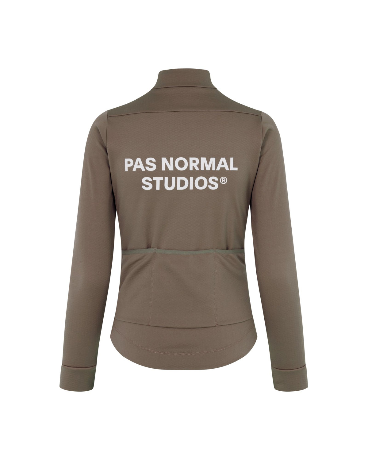Maillot largo mujer Pas Normal Studios Essential Thermal en Ash Brown, bodegón trasero #Color_Ash Brown