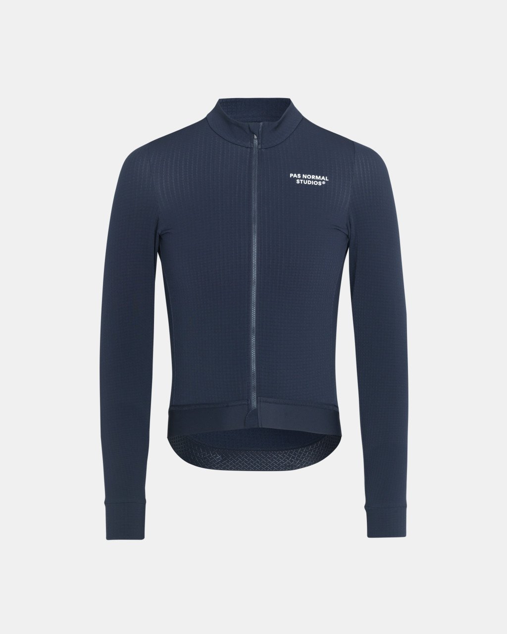 Maillot Largo Pas Normal Studios Essential en Navy, producto plano sobre fondo #Color_Navy