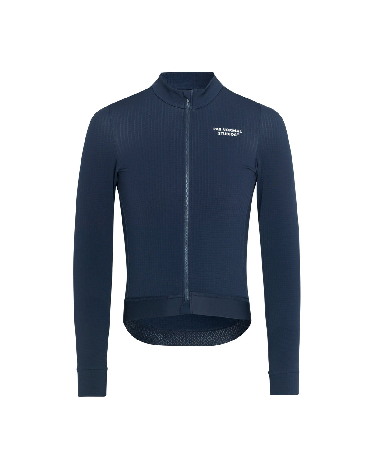 Maillot Largo Pas Normal Studios Essential en Navy, producto plano sobre fondo #Color_Navy