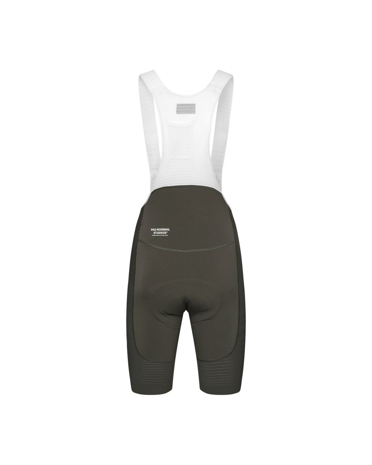 Culotte corto Pas Normal Studios Mechanism Pro en Dark Olive, vista trasera de estudio #Color_Dark Olive