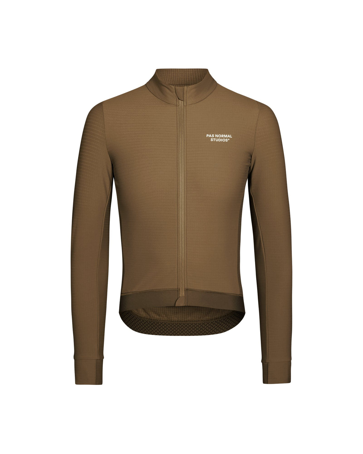 Maillot Largo Pas Normal Studios Essential en Ash Brown, producto plano sobre fondo #Color_Ash Brown