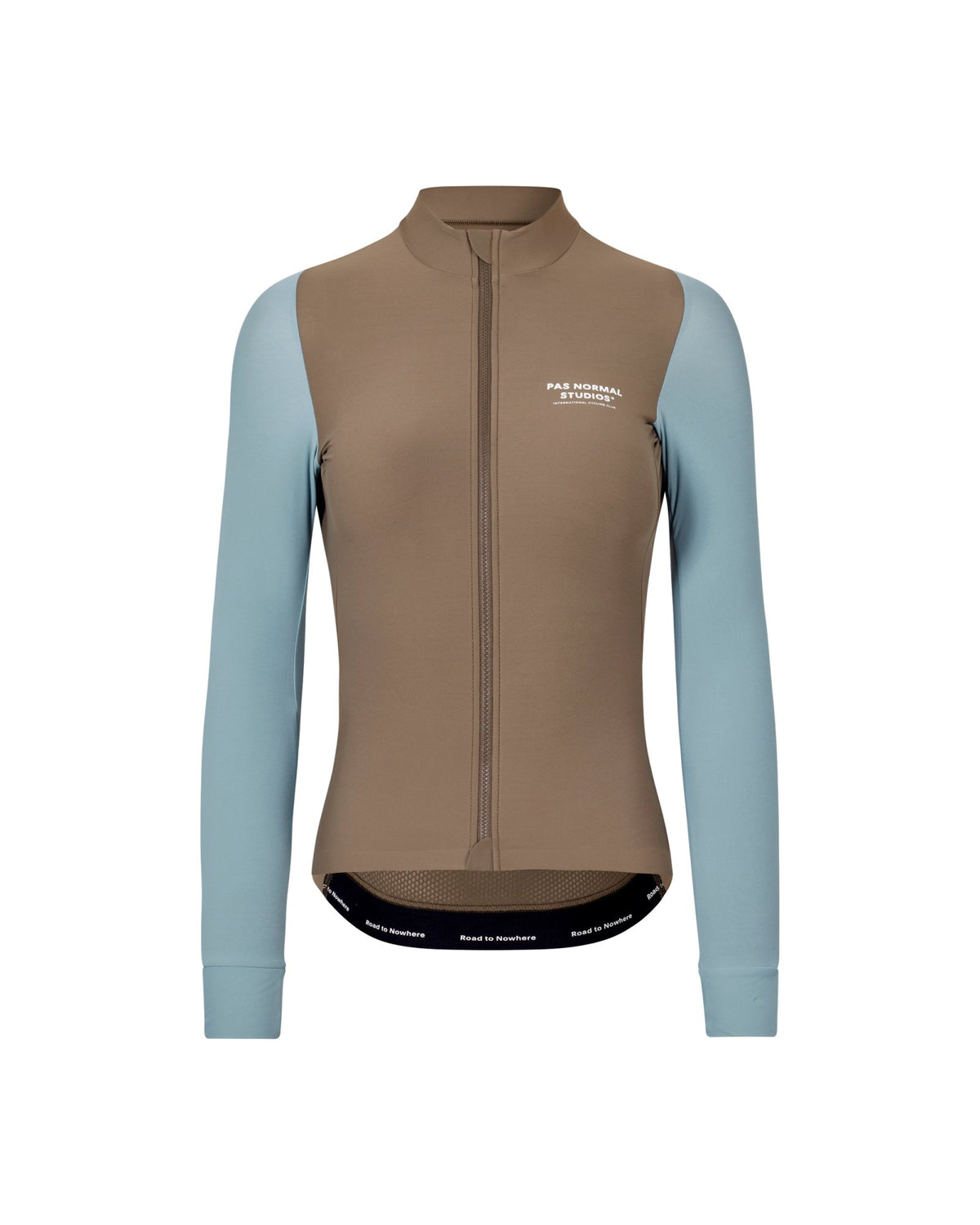 Maillot Largo Mujer Pas Normal Studios Mechanism en Dusty Blue / Dark Stone, vista frontal #Color_Dusty Blue / Dark Stone