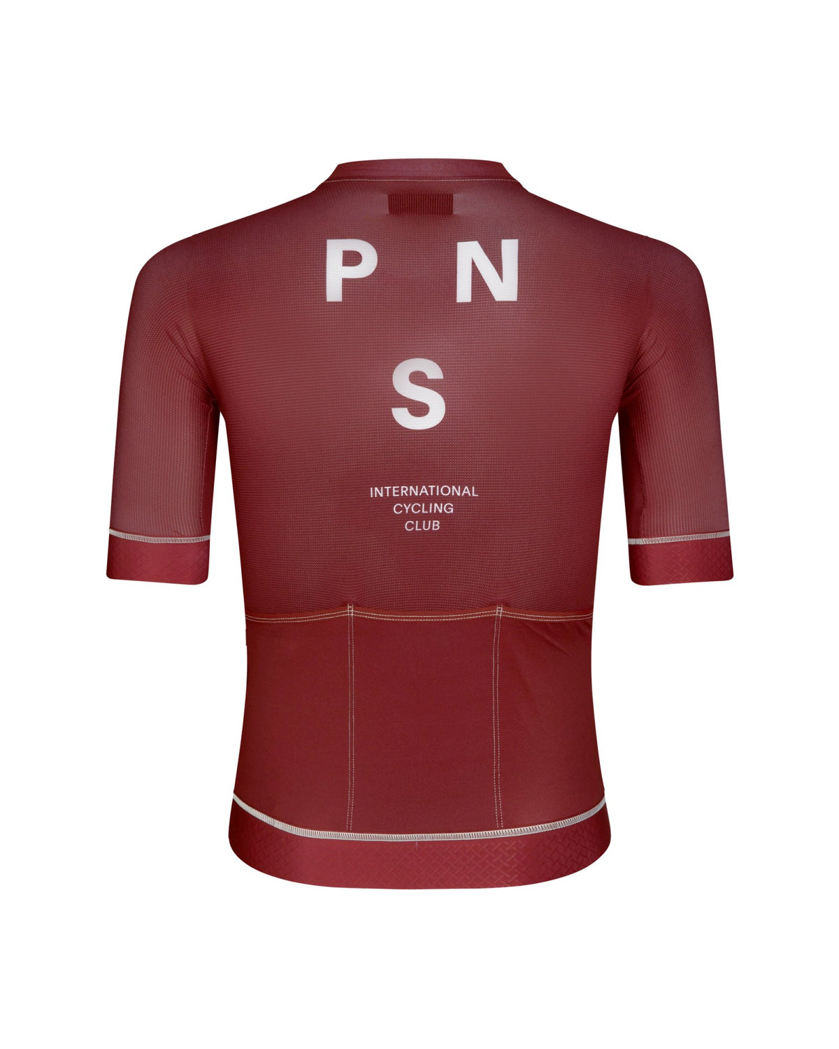 Maillot Corto Pas Normal Studios Mechanism en Burgundy, producto plano por detrás #Color_Burgundy