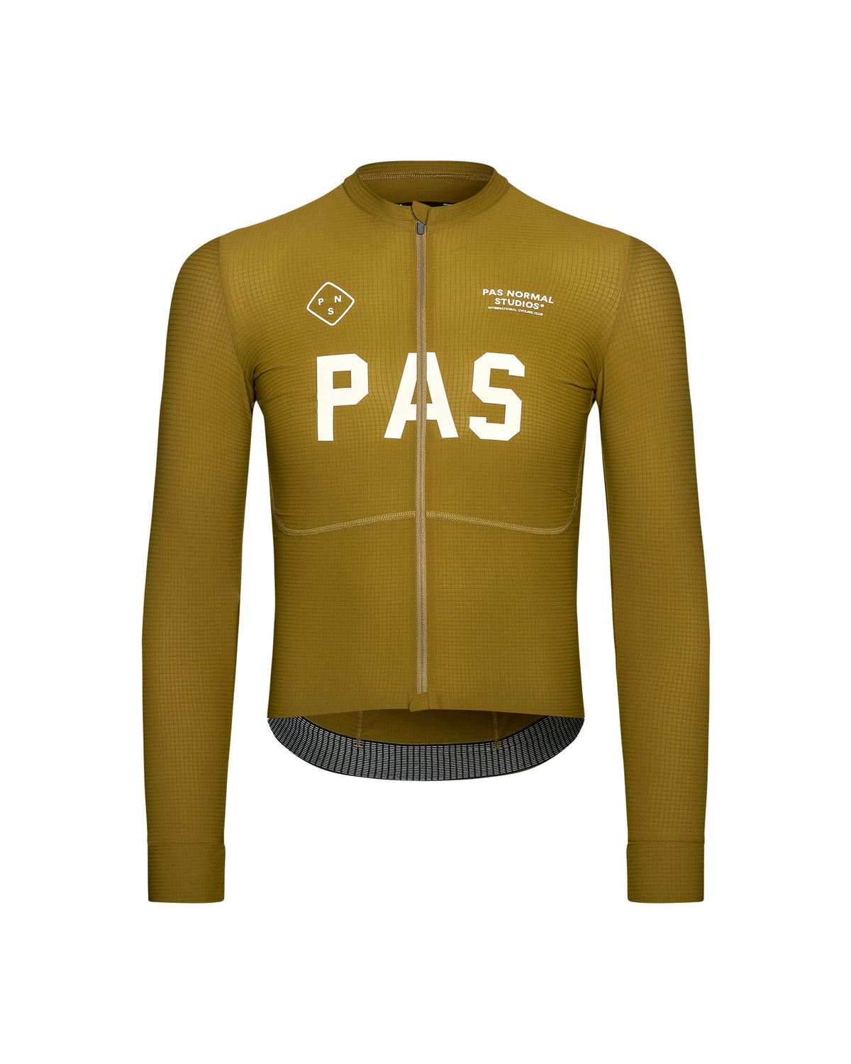 Maillot largo Pas Normal Studios PAS Mechanism Pro en Khaki Green, vista frontal #Color_Khaki Green