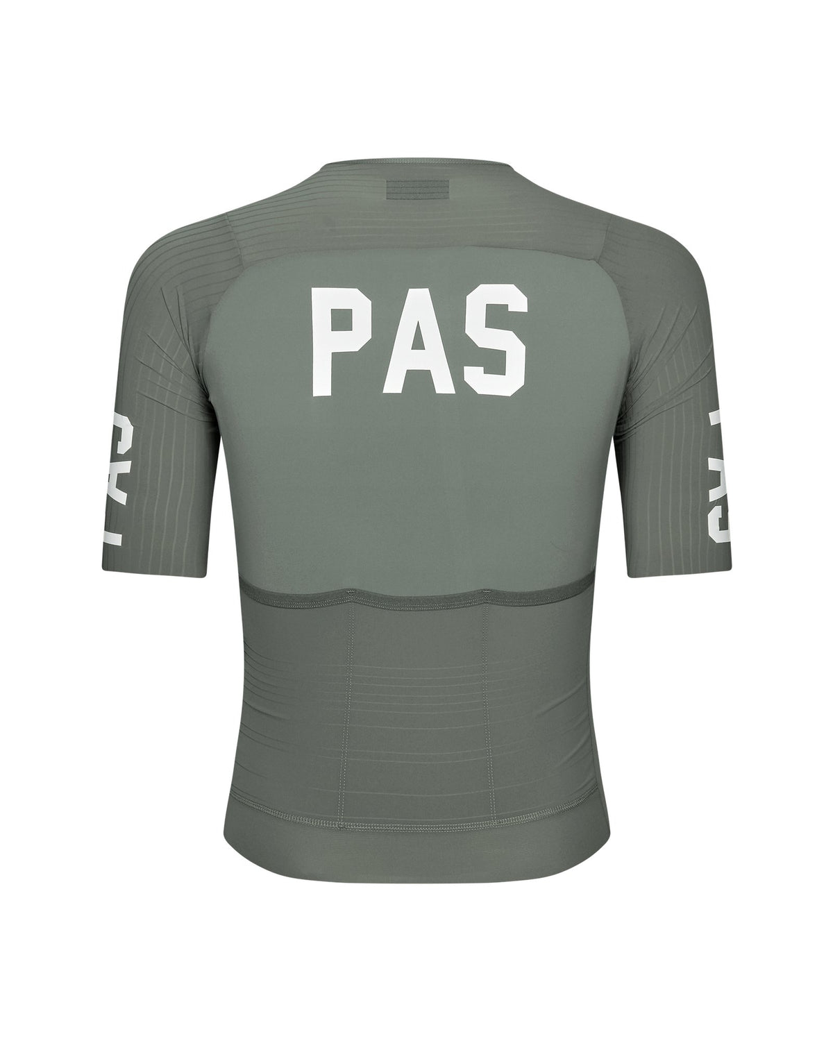 Maillot corto Pas Normal Studios PAS Mechanism Pro en Grey Moss, vista trasera #Color_Grey Moss