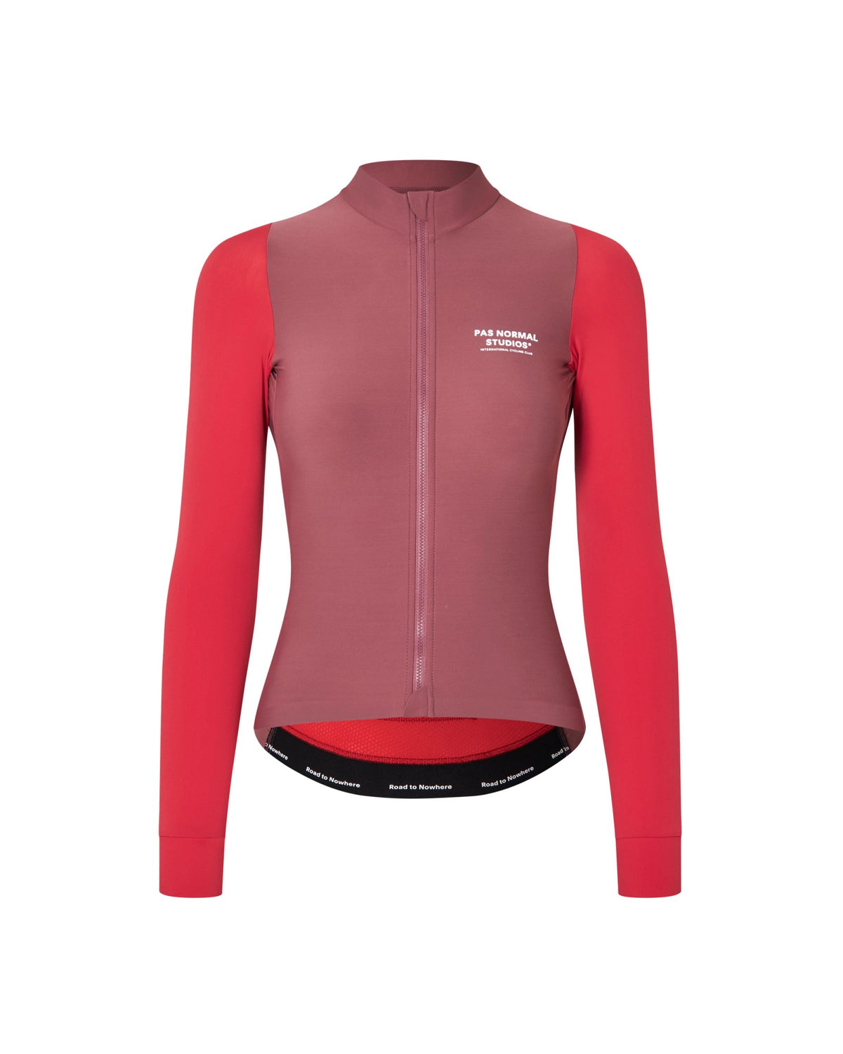 Maillot Largo Mujer Pas Normal Studios Mechanism en Color Block Red, vista frontal #Color_Color Block Red