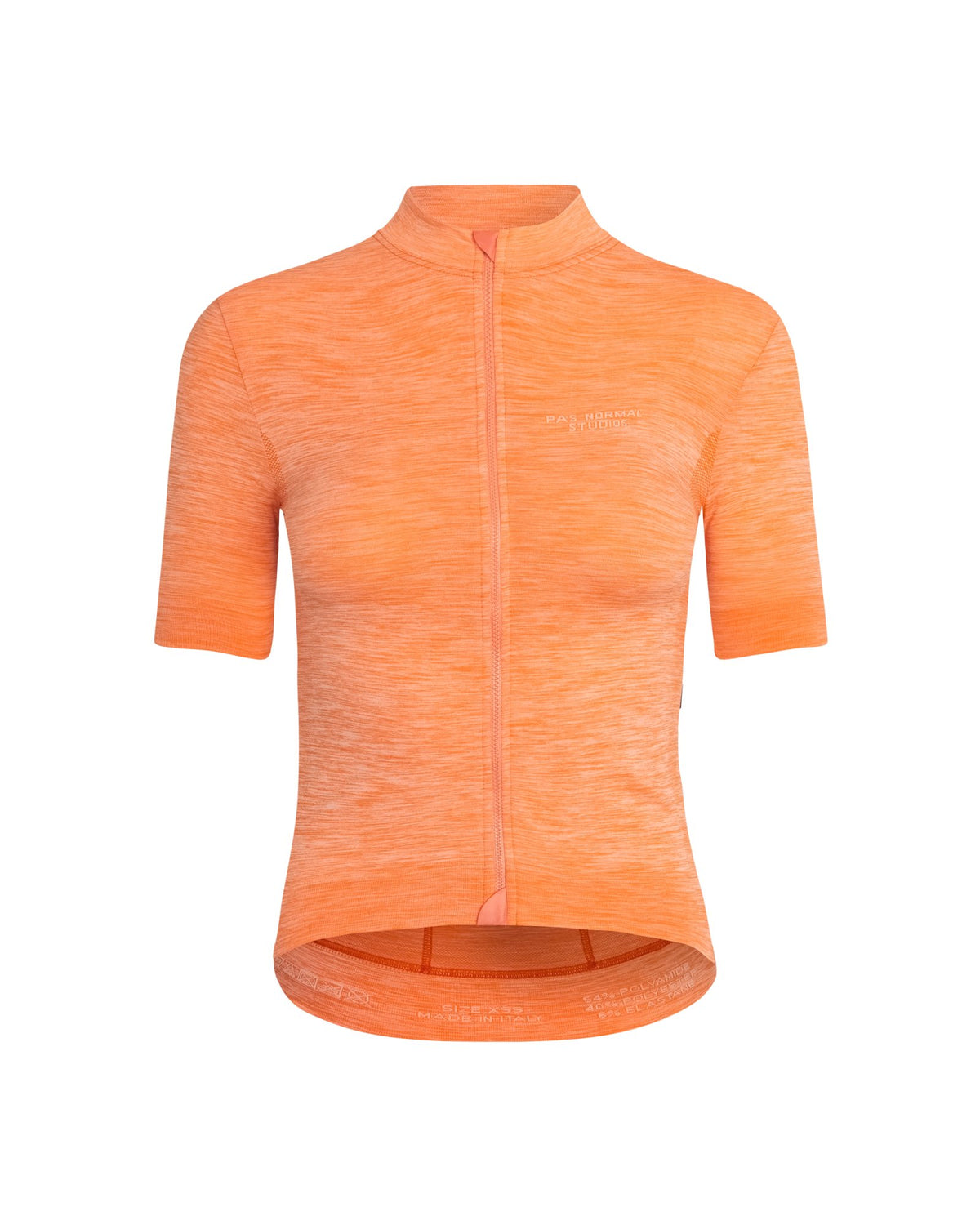 Maillot corto de mujer Pas Normal Studios Escapism Knit en Mandarin, vista frontal #Color_Mandarin