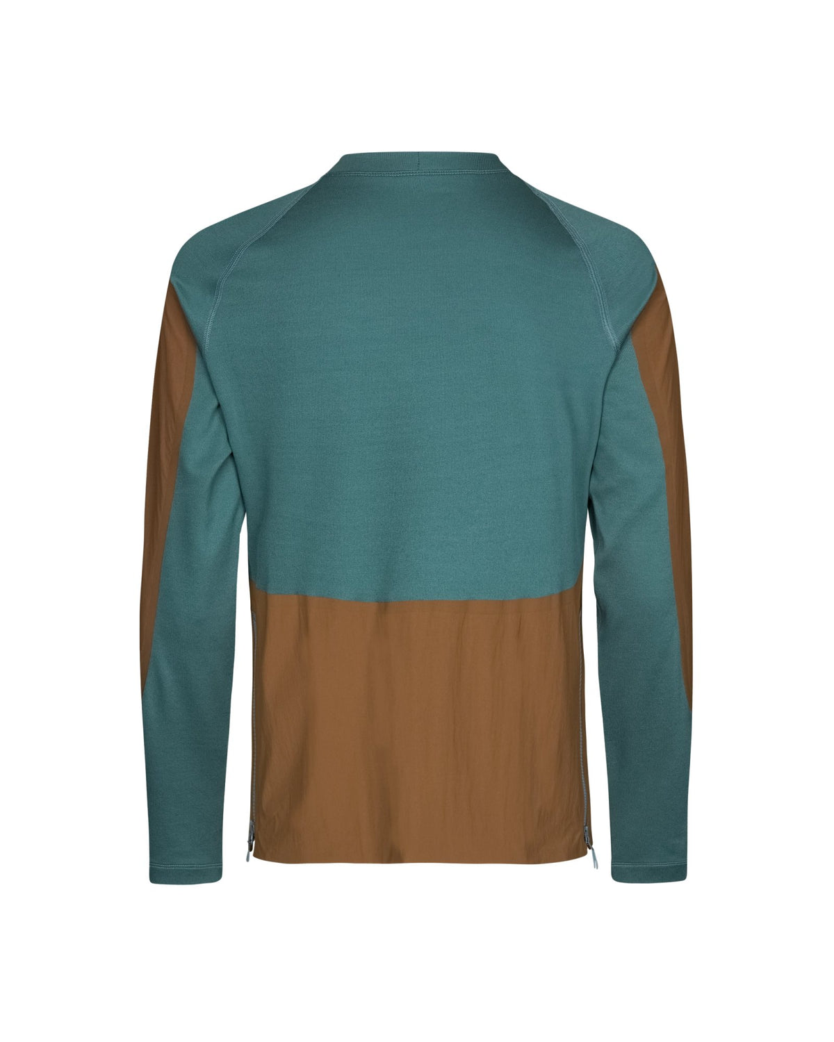 Camiseta técnica larga de mujer Pas Normal Studios Escapism en Dusty Teal, vista trasera #Color_Dusty Teal