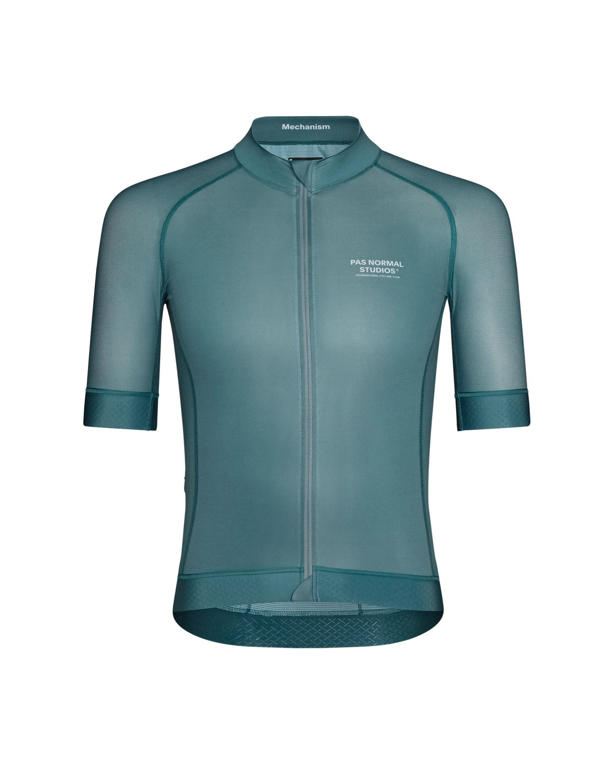 Maillot Corto Pas Normal Studios Mechanism en Dusty Teal, producto plano sobre fondo #Color_Dusty Teal