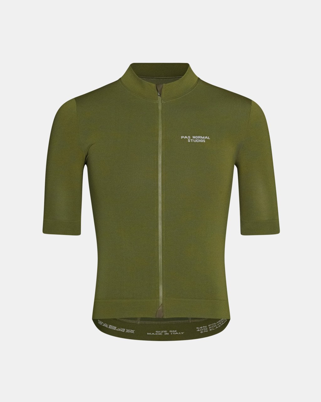 Maillot Corto Pas Normal Studios Escapism Knit en Dark Moss, producto plano sobre fondo #Color_Dark Moss