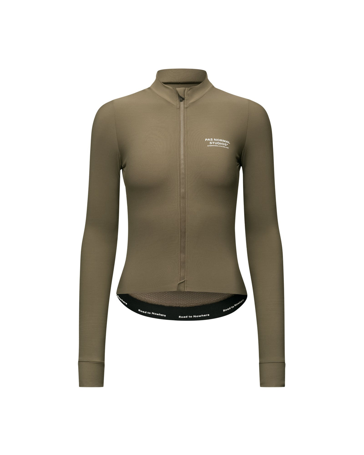 Maillot Largo Mujer Pas Normal Studios Mechanism en Mud, vista frontal #Color_Mud