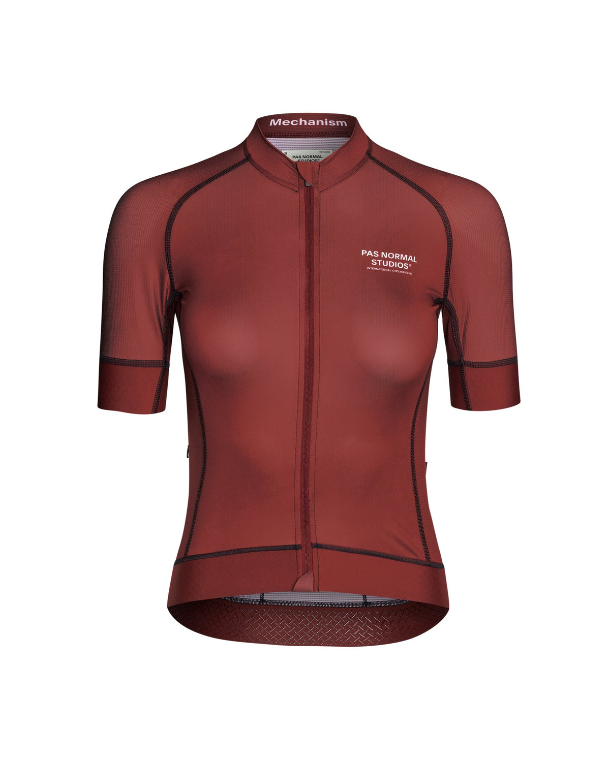 Maillot Corto Mujer Pas Normal Studios Mechanism en Maroon, bodegón frontal #Color_Maroon