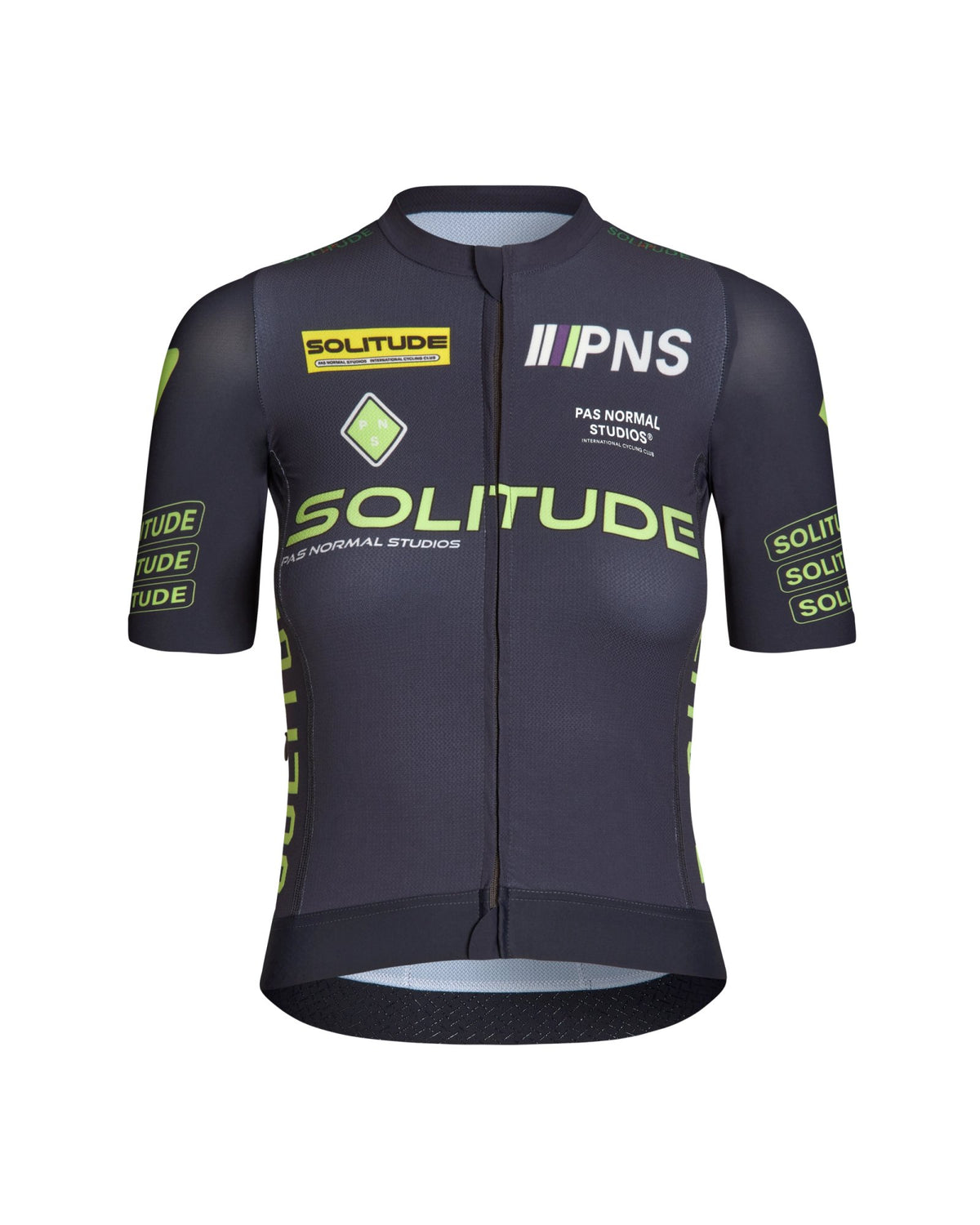 Maillot Mujer Pas Normal Studios Solitude Logo en Dark Grey, vista frontal #Color_Dark Grey