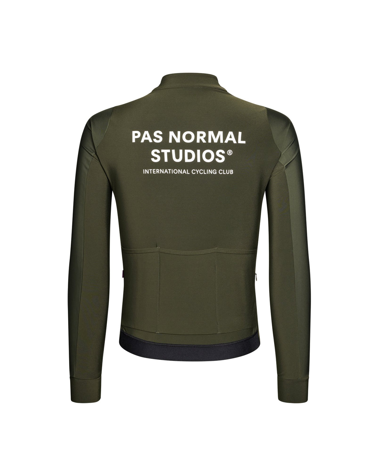 Maillot largo térmico Pas Normal Studios Mechanism Thermal en Dark Olive, vista trasera #Color_Dark Olive