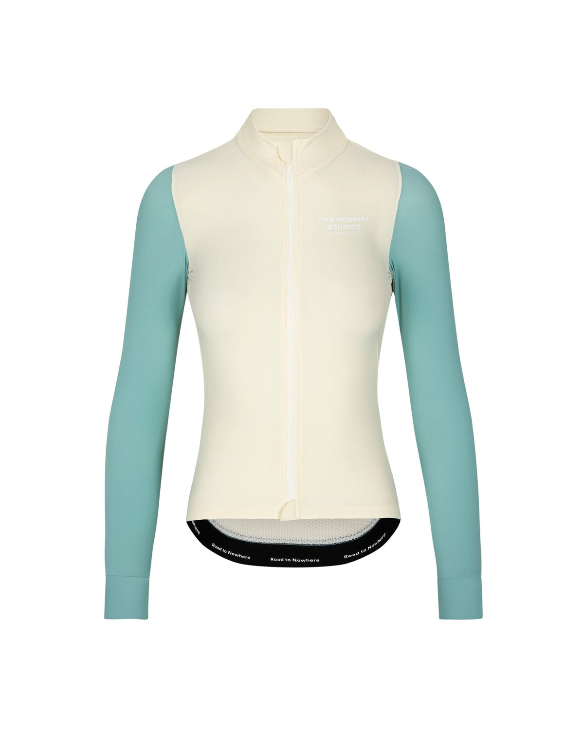 Maillot Largo Mujer Pas Normal Studios Mechanism en Off-White / Light Teal, vista frontal #Color_Off-White / Light Teal