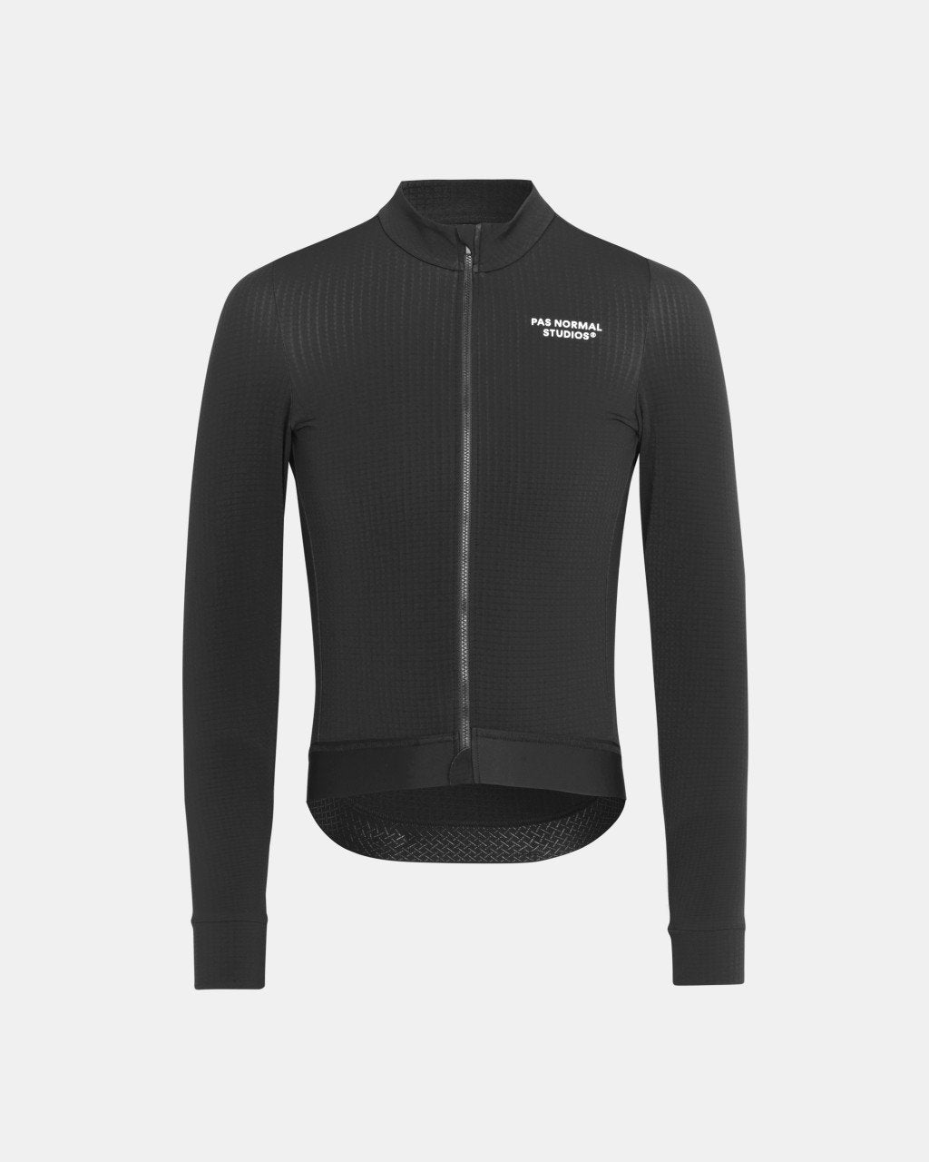 Maillot Largo Pas Normal Studios Essential en Black, producto plano sobre fondo #Color_Black
