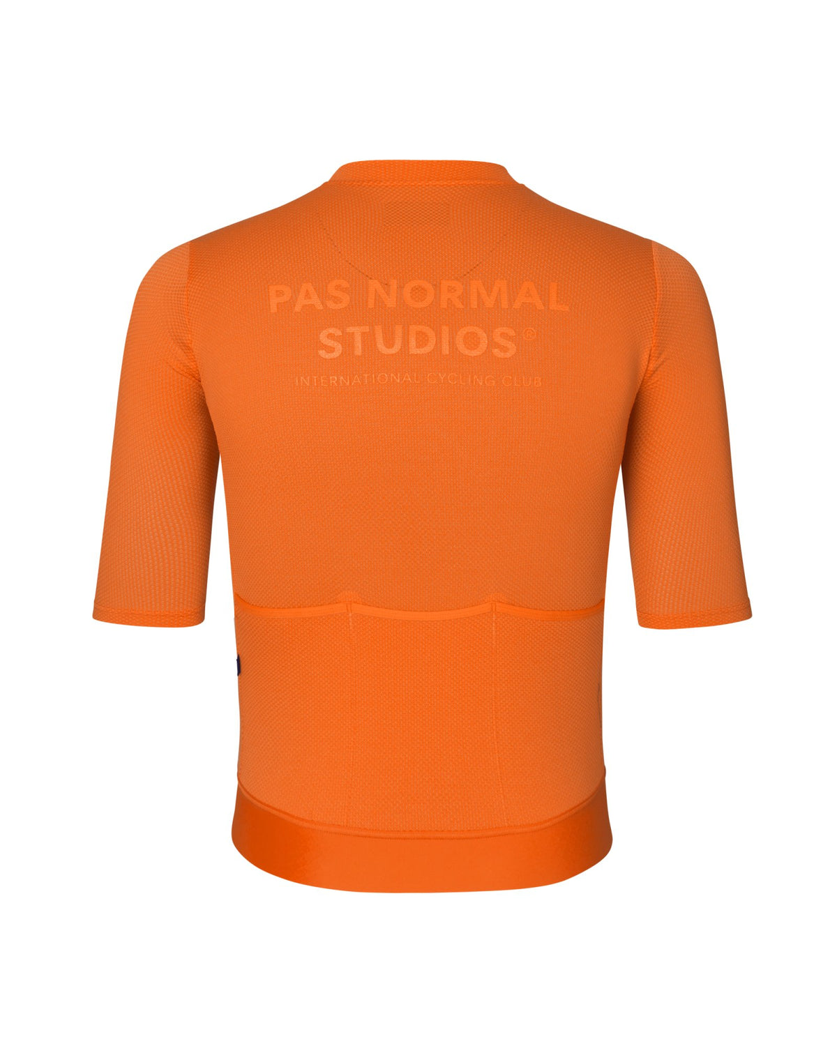 Maillot corto Pas Normal Studios Solitude Mesh en Bright Orange, vista trasera #Color_Bright Orange