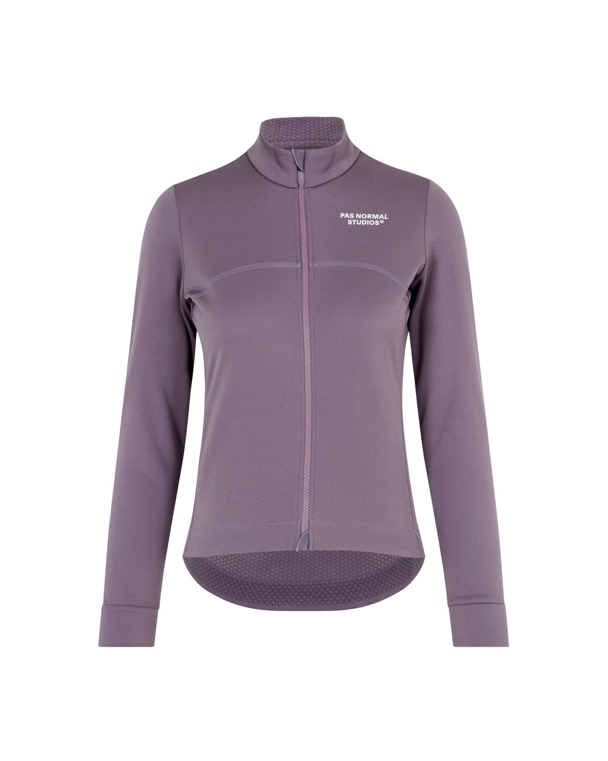 Maillot largo mujer Pas Normal Studios Essential Thermal en Dusty Purple, bodegón frontal #Color_Dusty Purple