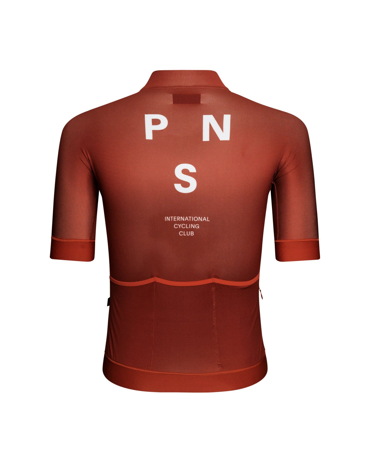 Maillot Corto Pas Normal Studios Mechanism en Brick, producto plano por detrás #Color_Brick