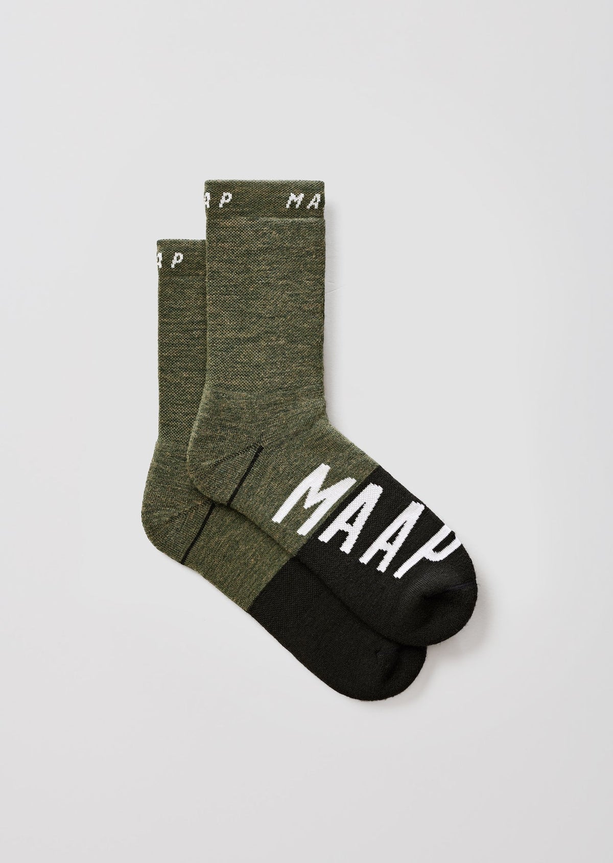 Apex Wool Sock color Olive (vista 2) - MAAP