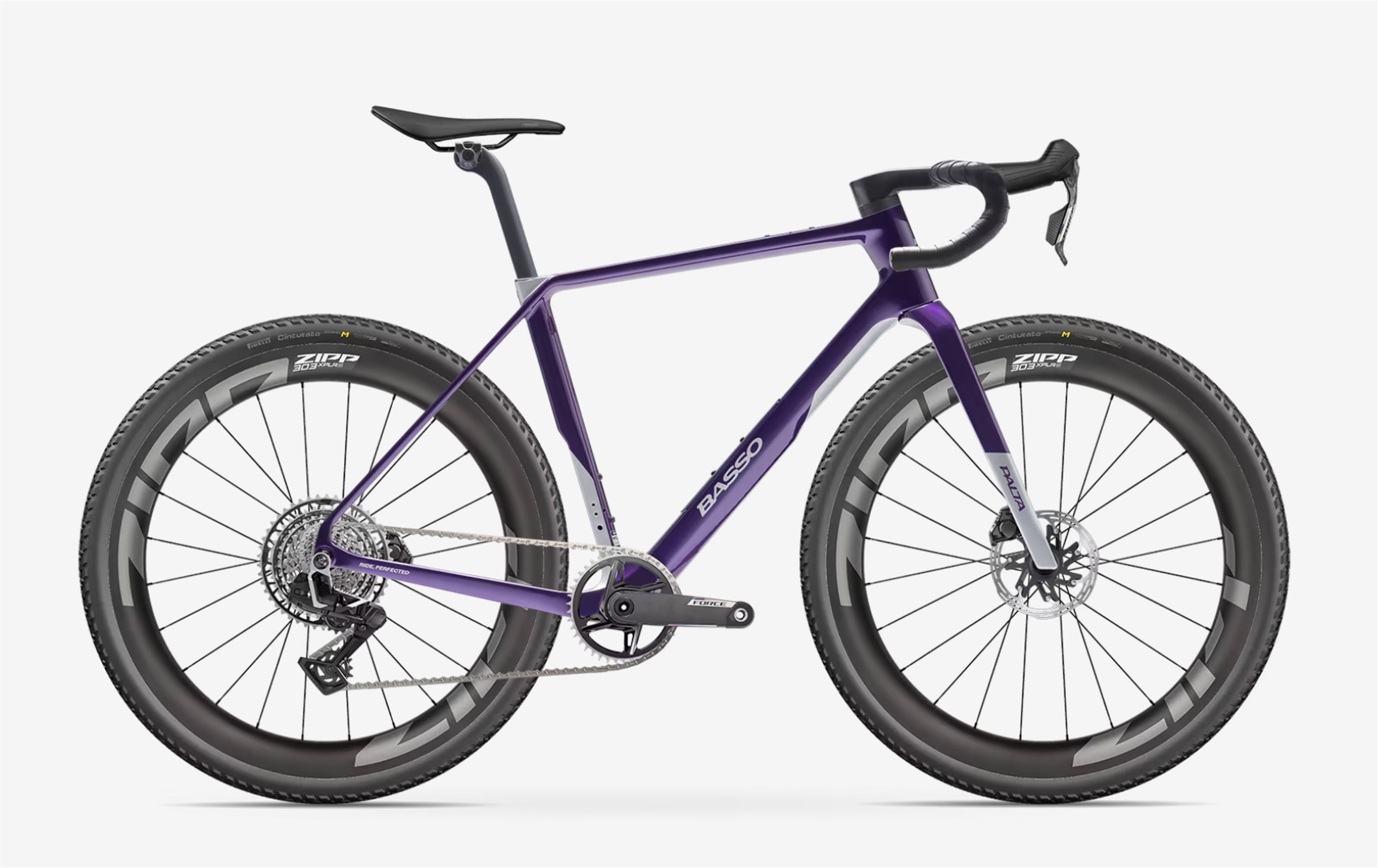 Basso Palta III Sram Force XPLR AXS Bicycle + Zipp 303 XPLR S Wheels