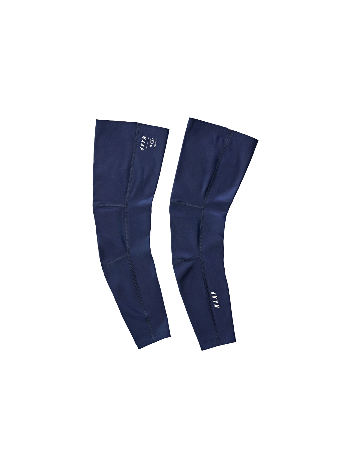 Perneras MAAP Leg Warmers en Navy, producto plano sobre fondo #Color_Navy